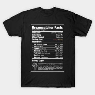 Dreamcatcher Nutritional Facts T-Shirt